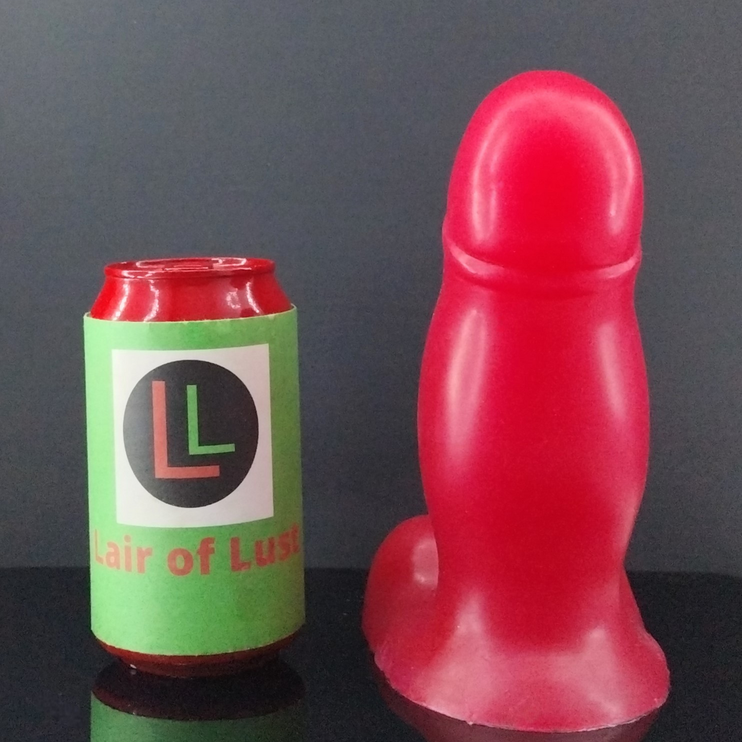 Captain DeBasee - Fantasy Dildo - Red - Suction Cup Base - Short Base Flop - Near Clear 00-31