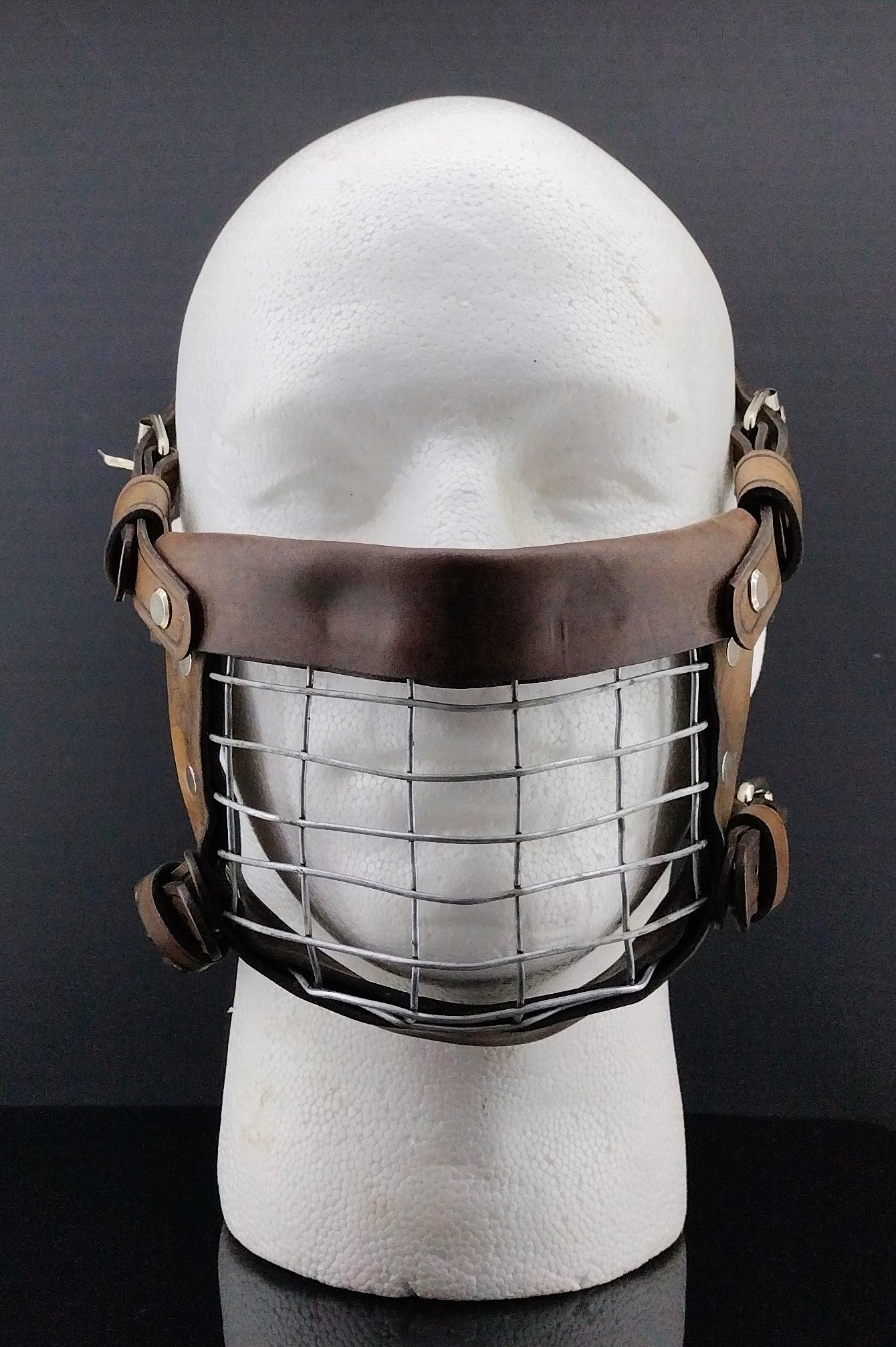 Leather Muzzle - Human Mask - Small Size