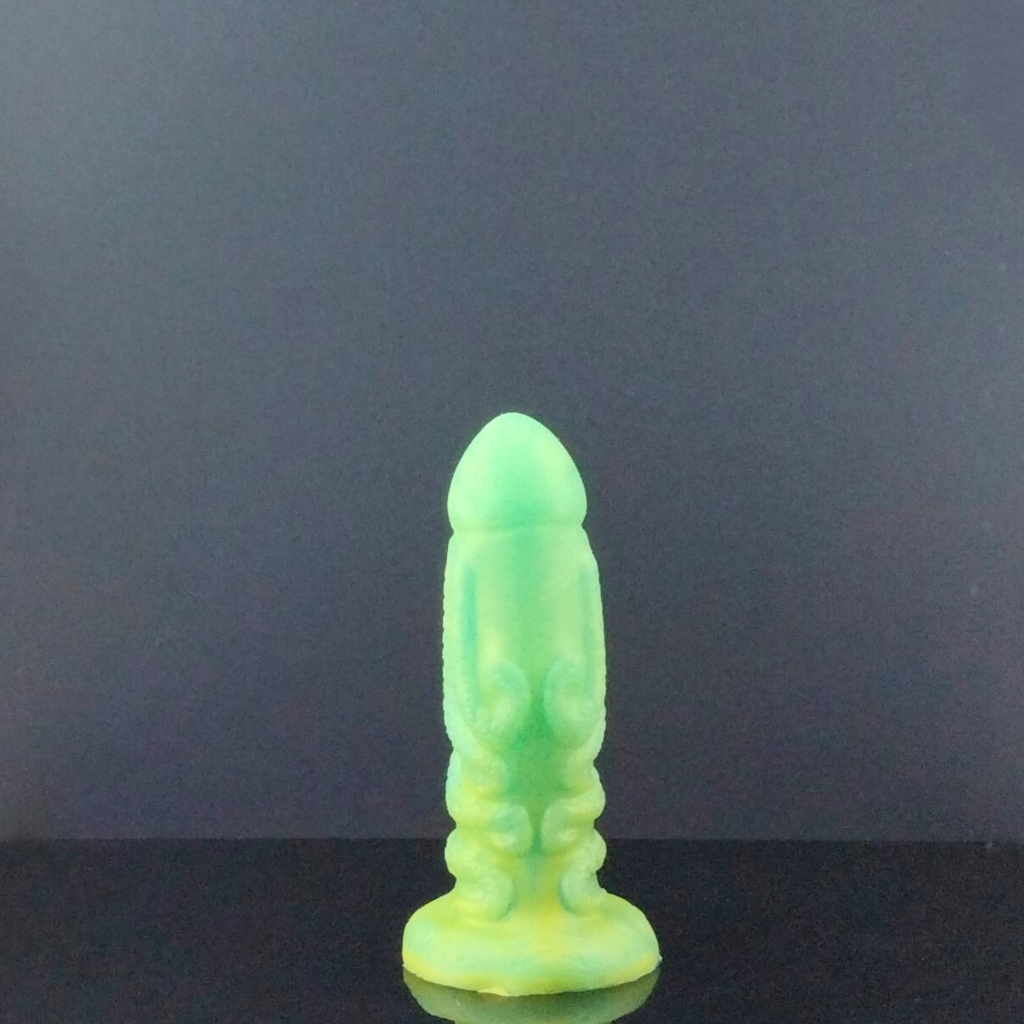 The Summoned One - Cthulhu Themed - Dragon Dildo - Copper Highlight over Green - Small Size - 00-30 Firmness