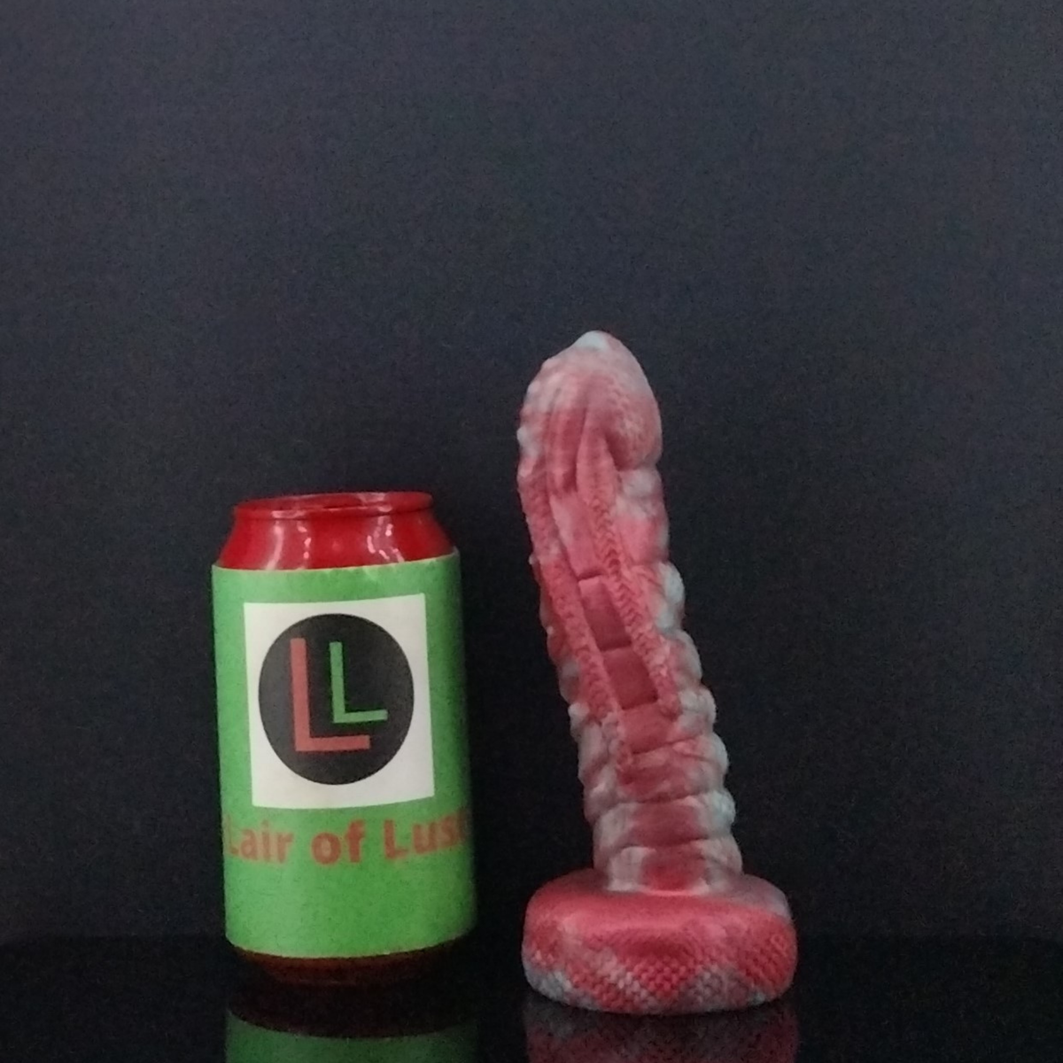 Fantasy Dildo - Cray - Alien Dildo - Teal and Red Marble - 00-30 Firmness - Small Size