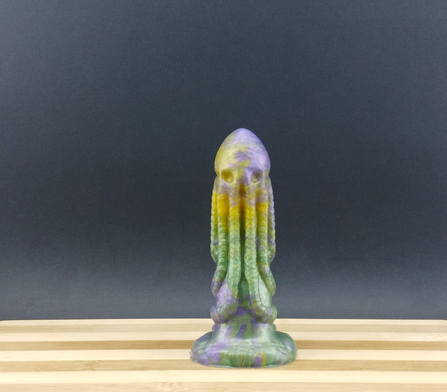 The Summoned One - Cthulhu Themed - Dragon Dildo - Mardi Gras Color - 00-30 FIrmness