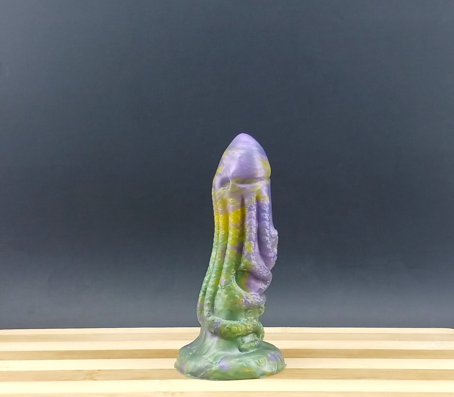 The Summoned One - Cthulhu Themed - Dragon Dildo - Mardi Gras Color - 00-30 FIrmness