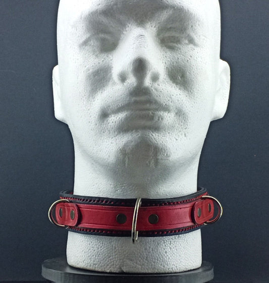 Custom Leather Collar - Double Hand Stitched - 100% Leather - Made to Order